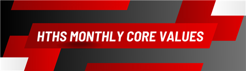HTHS Red and Black Core Value Banner